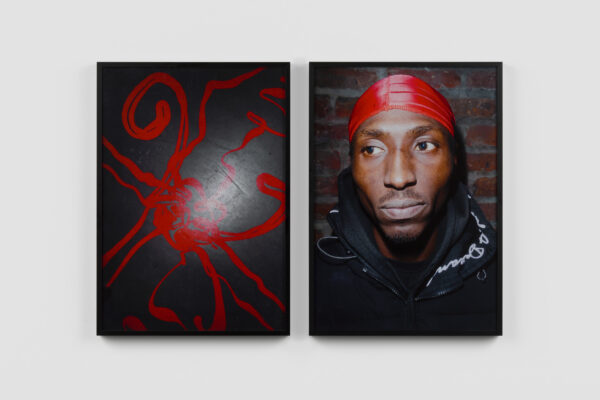 David et Daouda, 2023, Diptych, photographic prints on Baryta paper, black aluminum frame, each panel: 35 x 50 cmeach panel:50 x 70 cm